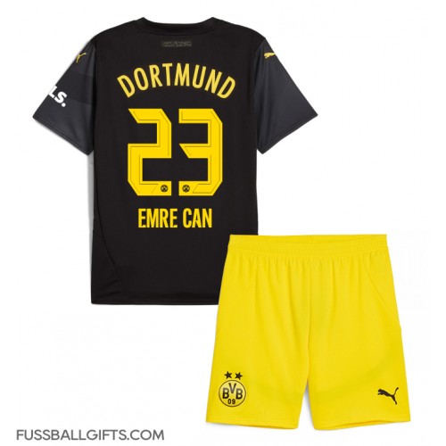 Borussia Dortmund Emre Can #23 Fußballbekleidung Auswärtstrikot Kinder 2024-25 Kurzarm (+ kurze hosen)